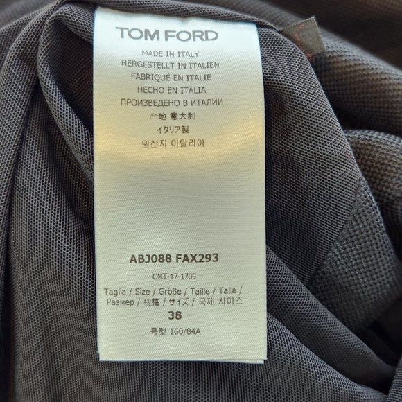 NWT Tom Ford Double Layer Mesh Cowl Neck Cut Out Back Fitted Black Dress 38 - Picture 8 of 10